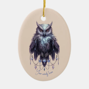 Create Your Own Bejeweled Owl Ceramic Ornament