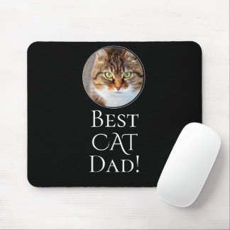 Create Your Own Best Cat Dad Personalised Photo  Mouse Pad