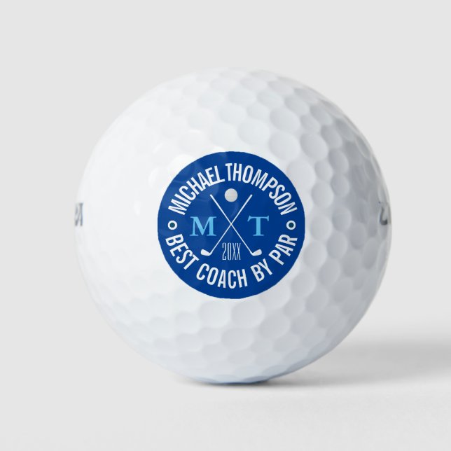 Create Your Own Best Coach Monogram Golf Balls (Front)