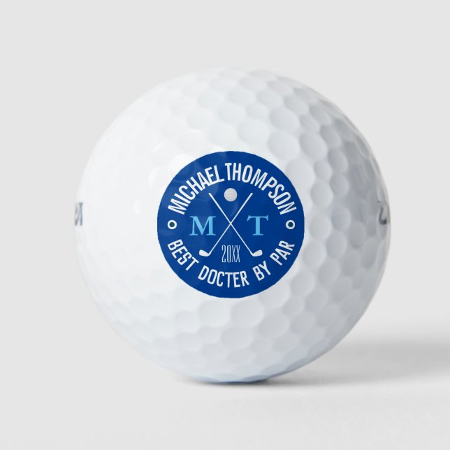 Create Your Own Best Doctor Monogram Golf Balls (Front)