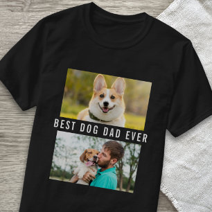 Create Your Own Best Dog Dad Ever 2 Photo Collage T-Shirt