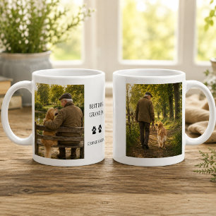 Create your own Best dog grandpa monogrammed photo Coffee Mug
