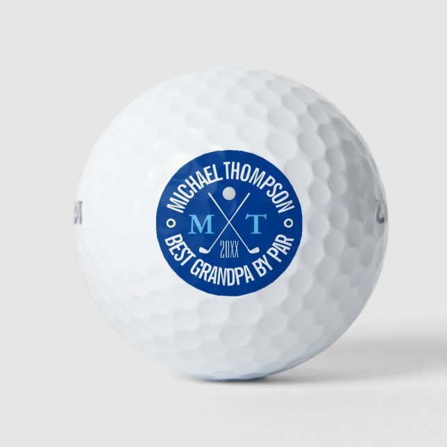 Create Your Own Best Grandpa Monogram Golf Balls (Front)