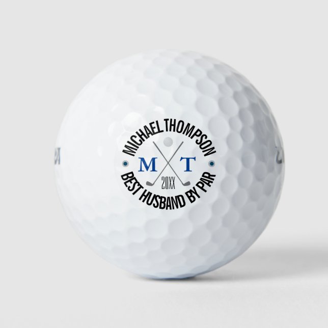 Create Your Own Best Husband Monogram Golf Balls (Front)