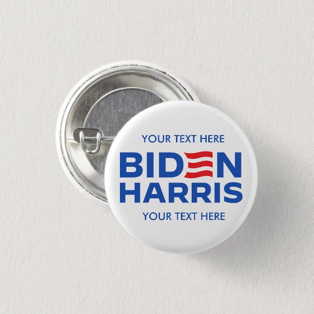Create Your Own Biden Harris 2024 3 Cm Round Badge (Front & Back)
