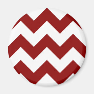 Create Your Own Big Dark Red Zigzag Pattern Magnet