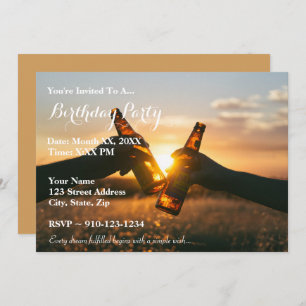 Create Your Own Birthday Beer Party Invitation