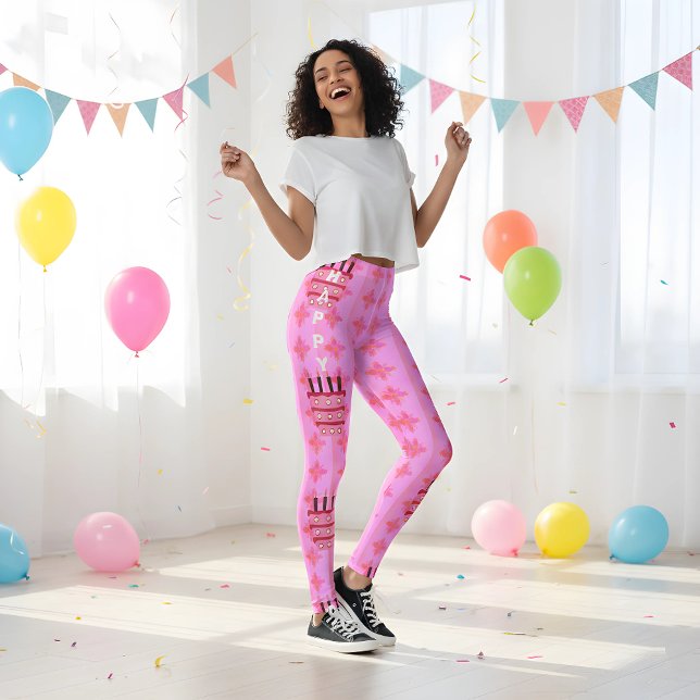 Create Your Own Birthday Fun Leggings (Dance in color! 🎂 Festive birthday leggings for your biggest Nice B-Day celebrations. #AchempongJoy)