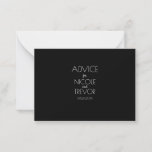 Create Your Own - Black Advice Card<br><div class="desc">Black Minimalist

From our ‘Black Minimalist’ Collection. Visit our shop for more coordinating wedding and event supplies,  decor and favours.</div>