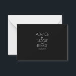 Create Your Own - Black Advice Card<br><div class="desc">Black Minimalist

From our ‘Black Minimalist’ Collection. Visit our shop for more coordinating wedding and event supplies,  decor and favours.</div>