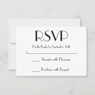 Create Your Own Black and White RSVP