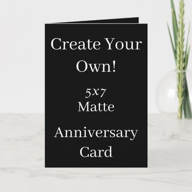 Create Your Own Black Anniversary Card (Front)