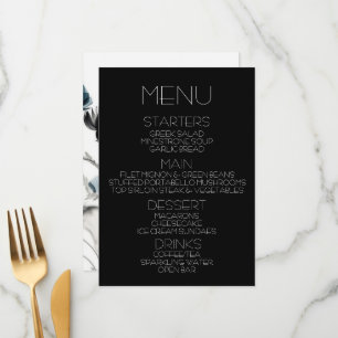 Create Your Own - Black & Blue X-Ray Flowers Menu