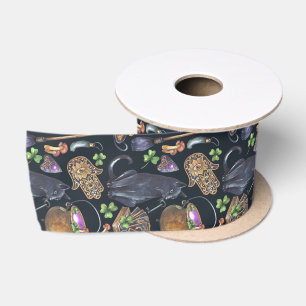 Create Your Own Black Cat Tarot Magic Satin Ribbon