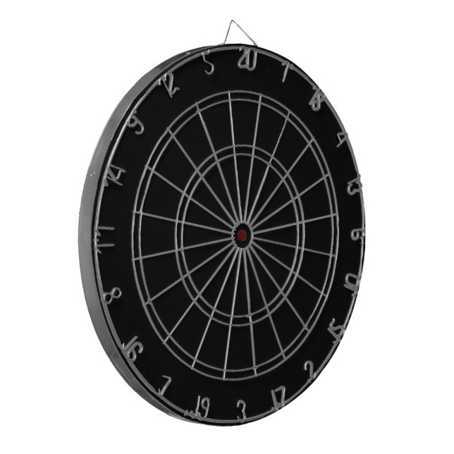 Create Your Own Black Custom Dartboard (Front Left)