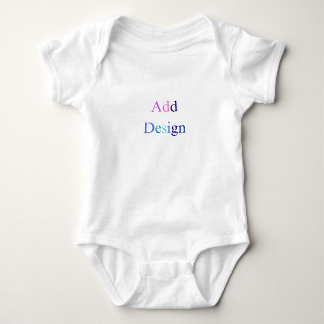  Create Your Own Black Custom Design Baby Bodysuit (Front)