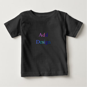 Create Your Own Black Custom Design Baby T-Shirt