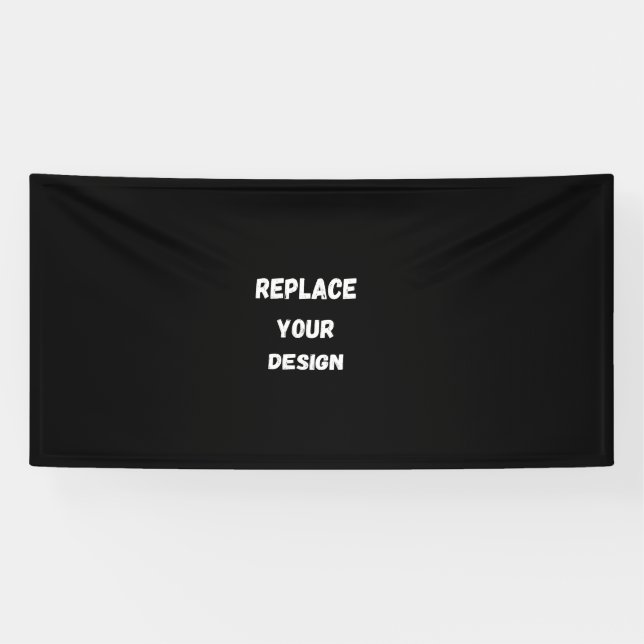  Create Your Own Black Custom Design Banner (Horizontal)