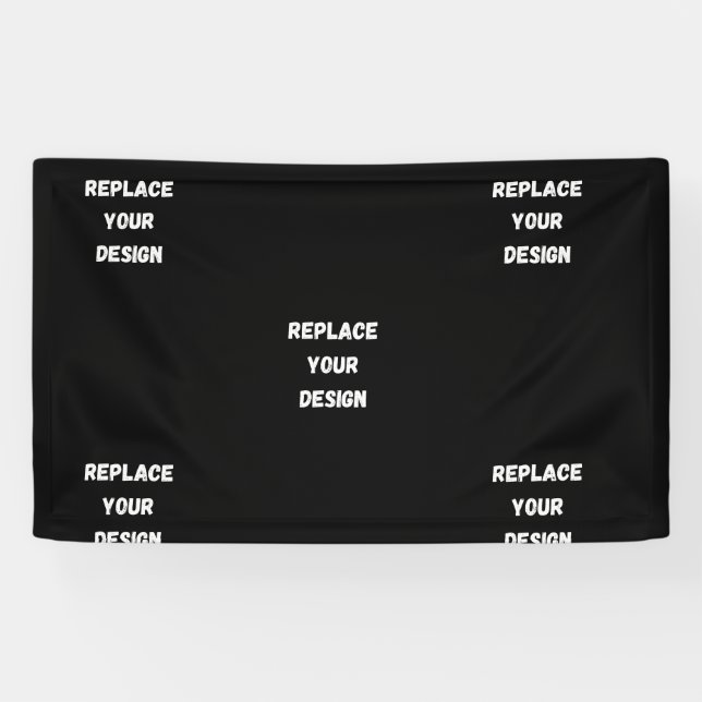  Create Your Own Black Custom Design Banner (Horizontal)