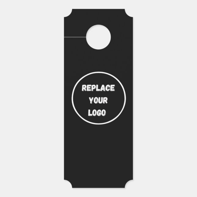  Create Your Own Black Custom Design Door Hanger (Front)