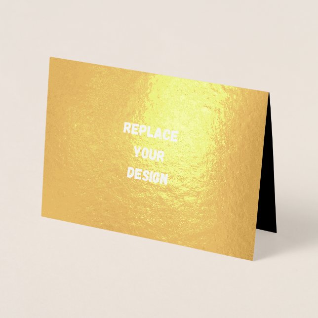 Create Your Own Black Custom Design Foil Card (Front)