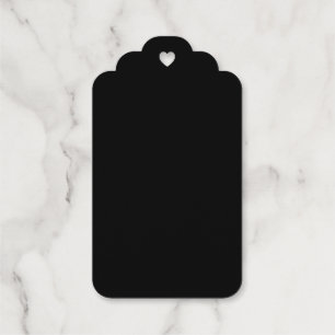 Create Your Own Black Custom Design Gift Tags