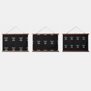 Create Your Own Black Custom Design Hanging Tapestry