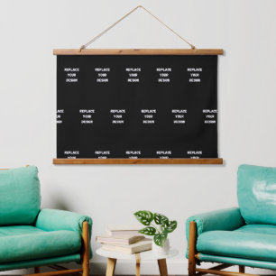 Create Your Own Black Custom Design Hanging Tapestry