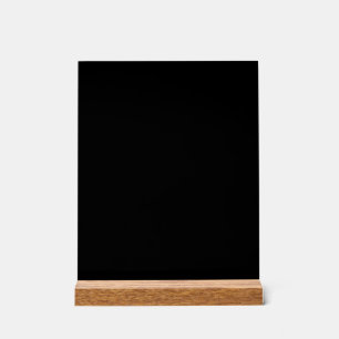 Create Your Own Black Custom Design Holiday Card Acrylic Sign
