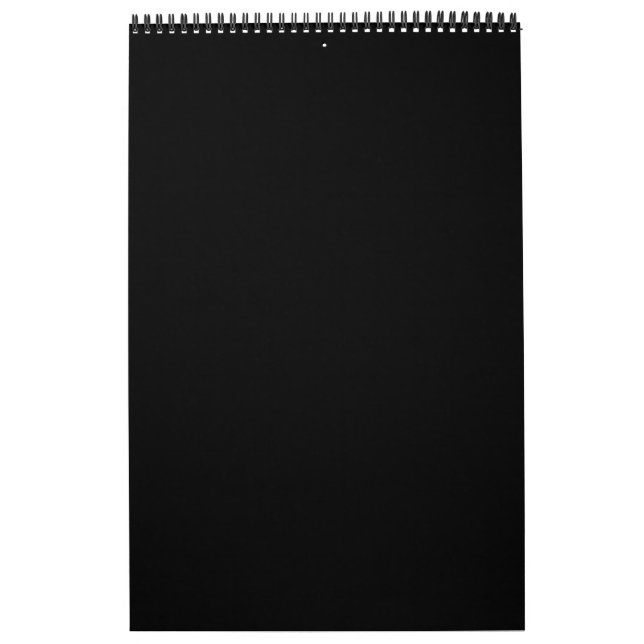 Create Your Own Black Custom Design Holiday Card Calendar (Cover)