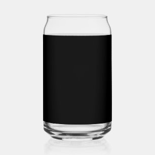 Create Your Own Black Custom Design Holiday Card Can Glass