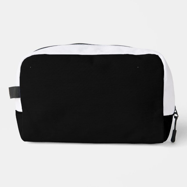 Create Your Own Black Custom Design Holiday Card Dopp Kit (Front)