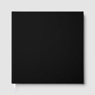 Create Your Own Black Custom Design Holiday Card Guest Book