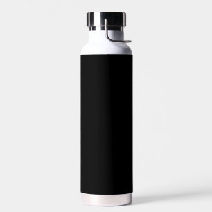 Create Your Own Black Custom Design Holiday Card Water Bottle