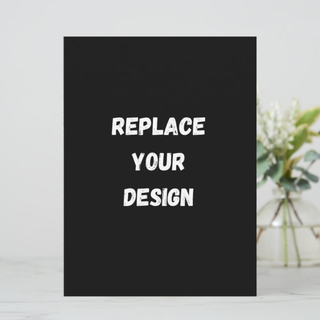  Create Your Own Black Custom Design Menu (Standing Front)