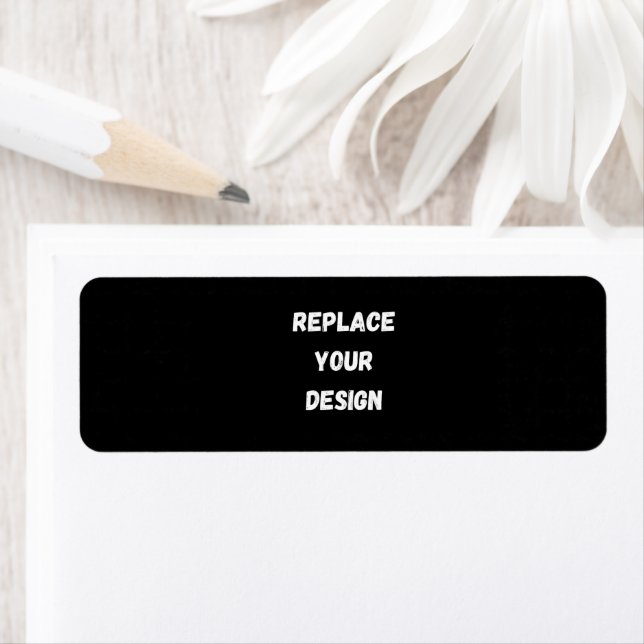  Create Your Own Black Custom Design Return Address Label (Insitu)
