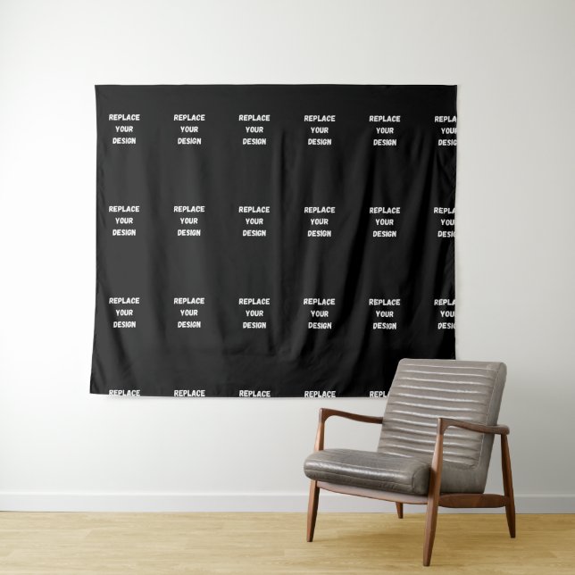  Create Your Own Black Custom Design Tapestry (In Situ (Horizontal))