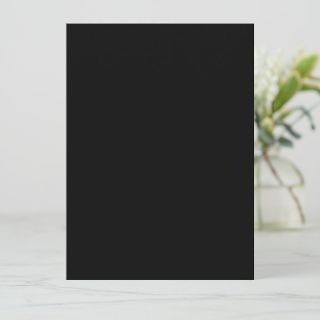 Create Your Own Black Custom Flat Card (Standing Front)
