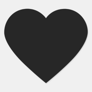 Create Your Own Black Custom Heart Stickers