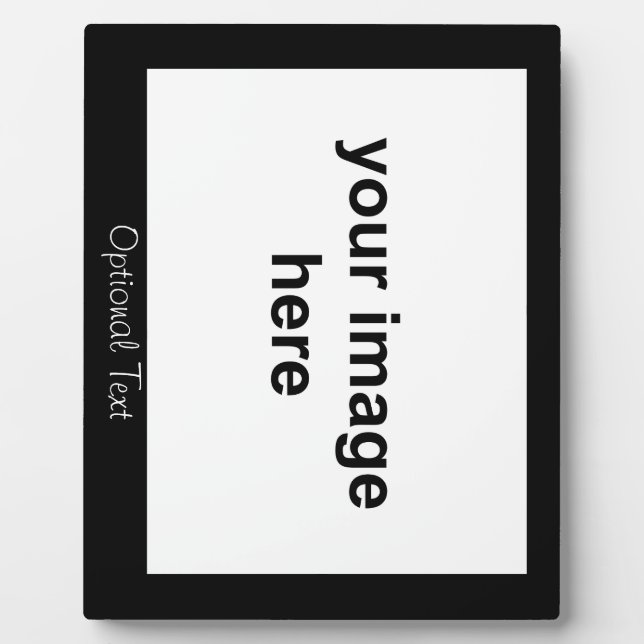 Create Your Own Black Custom Photo Plaque (Front)
