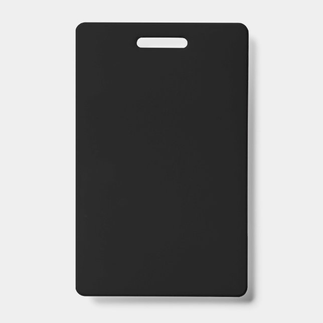 Create Your Own Black Custom Vertical Badge ID Badge (Front)