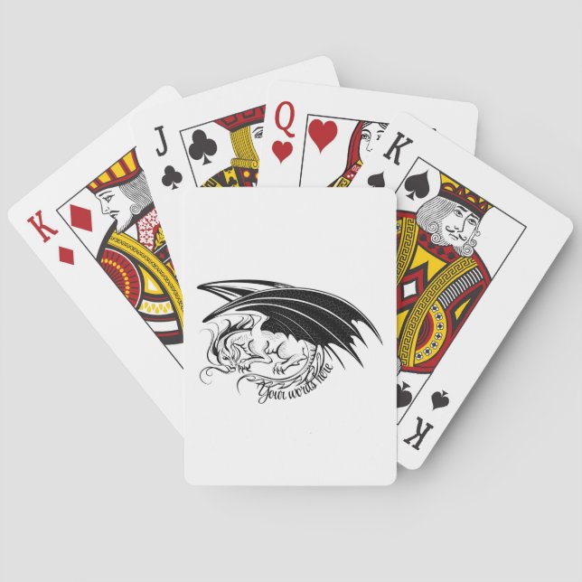 Create Your Own Black Dragon Playing Cards (Back)