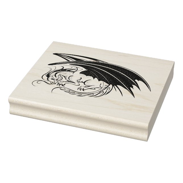 Create Your Own Black Dragon Rubber Stamp (Stamp)