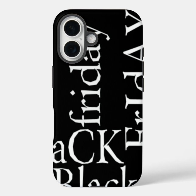 Create Your Own Black Friday Inspiration Text Art Case-Mate iPhone Case (Back)