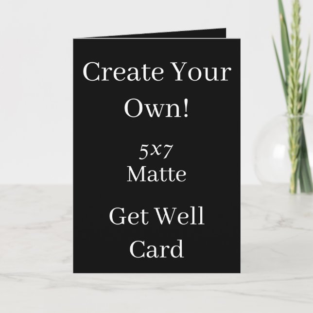 Create Your Own Black Get Well Card (Front)