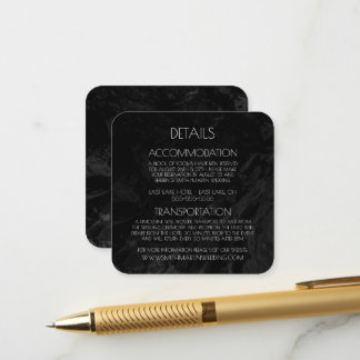 Create Your Own Black Marble Details Enclosure Card