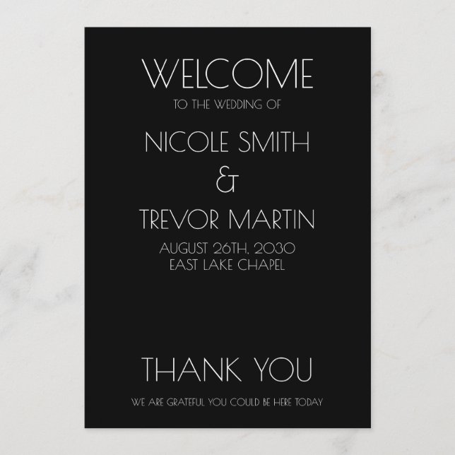 Create Your Own - Black Program (Front)