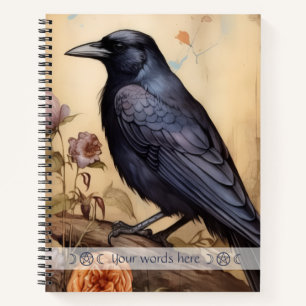Create Your Own Black Raven Rose Garden Notebook