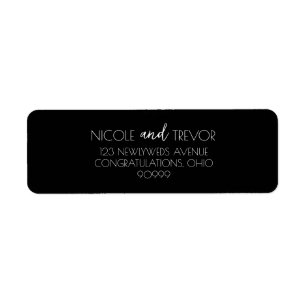 Create Your Own - Black Return Address Label
