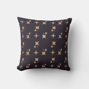 Create Your Own Black & Rose Gold Starry Cushion